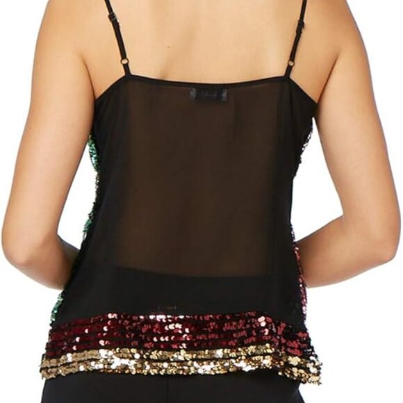 Nicole Miller Sequined Spaghetti Strapped Top - Picture 2 of 2